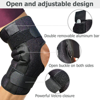 Attelle de genou médicale HKJD à fixation tibiale avec barres métalliques et boucle de serrage rotulien pour blessures articulaires – Vente directe usine