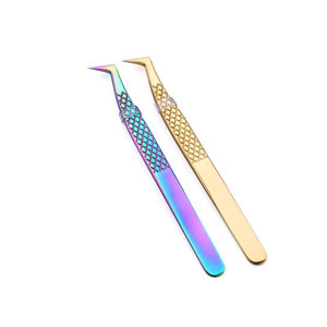 Top Selling Lightweight Eyelash Tweezers With Comfortable Grip Custom Made Multi Color <b>Cheap</b> Price Eyelash <b>Extension</b> Tweezers - Product Image 2