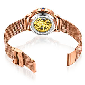 OEM ODM diamant cuir montre femmes mouvement automatique qualité montre pour femme clair de lune dame montres femmes poignet - Product Image 5