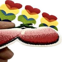 Patchs de broderie de brosse à dents avec logo et patchs de lettres à motif 3d pour vêtements