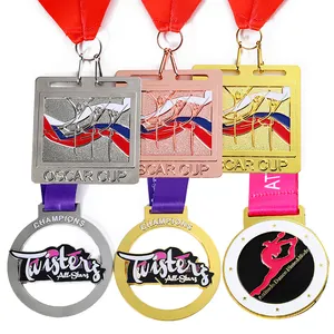 Design Custom Music Awards Medal Latin Dance Race Award Gymnastics Cheerleading Medals 3D Bespoke Medals With Ribbon
