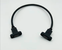 Câble d'extension de données USB 3.1 Type-C Femelle-Femelle avec trous de fixation pour téléphones portables et ordinateurs portables, transfert de données rapide