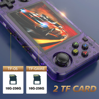 Nouvelle console de jeu portable rétro R36H, Linux open source, puce 4 cœurs, double carte mémoire, écran IPS HD 3,5 pouces