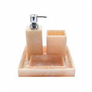 Juego organizador de baño de resina de Venta caliente último diseño mejor precio colección de accesorios - Product Image 1