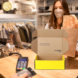 Trong Gói Bao Bì Giấy Gợn Sóng Tùy Chỉnh Quần Áo Màu Đen Hộp Vận Chuyển Gửi Thư Có Bao Bì Logo - Product Image 6