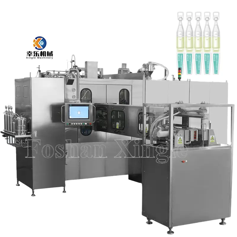 Aseptic Production Iv Fluid Stoppering Sealing Small And Bottle Soda Carbonated Drink Filling Sterile Bfs Machine