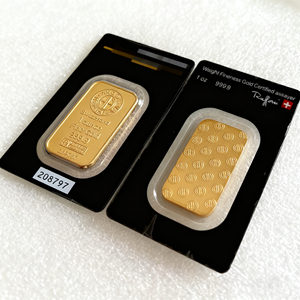 Manyetik olmayan 1oz toptan Metal pirinç İsviçre şanslı hediye altın Bar 1oz 5g 10g 50g 100g pirinç altın kaplama külçe - Product Image 1