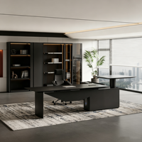 Scrivania moderna regolabile in altezza, elettrica, con mobiletto contenitore per ufficio