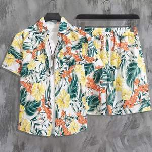 Camicia con bottoni da uomo hawaiana da uomo traspirante in maglia di papavero <span class=keywords><strong>tropicale</strong></span> per le vacanze estive - Product Image 2