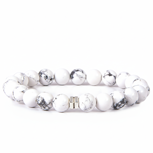 Natural Stone Howlite Stone <b>Beaded</b> <b>Bracelet</b> - Product Image 2