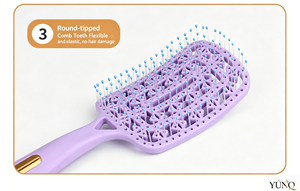 Massage Comb Ribs Comb Straight Hair Style Home Plastic Fluffy Hair Comb Custom Barber Hair <b>Brush</b> - Product Image 3