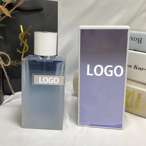 Eau De Toilette 100ml Profumo Fresco Fougere da Uomo Bottiglia Blu Satinata con Tappo Bianco Logo Iconico Regalo - Product Image 1
