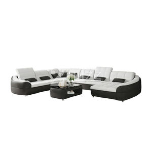<span class=keywords><strong>Divan</strong></span> italien moderne Aumin Ensemble de canapé sectionnel <span class=keywords><strong>en</strong></span> cuir moderne avec chaise longue - Product Image 5