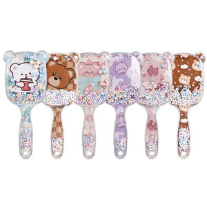 Peine de bebé de dibujos animados con logotipo, mango de masaje, cojín de aire, cepillo para el pelo para niños - Product Image 1