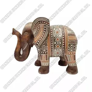 럭키 코끼리 장식품 수지 동물 책상 장식 동상 민속 공예