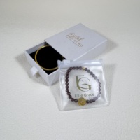Sac à bijoux transparent à fermeture éclair en PVC personnalisé avec propre logo petit emballage en plastique pour colliers et bijoux