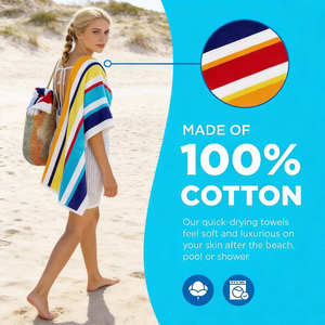 Wholesale High Quality 100% Cotton Custom Logo Stripe Beach <strong>Towel</strong> <strong>Sunbed</strong> Sand-Free Quick-Dry Personalised Bath Travel <strong>Towel</strong> - Product Image 2