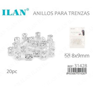 Anelli per trecce 8x9mm 20 pezzi Accessori per extension per capelli - Product Image 3