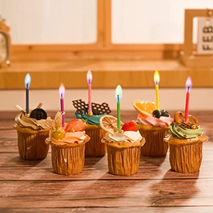 Bougies d'anniversaire scintillantes colorées en gros avec flamme arc-en-ciel, sans parfum, pour fêtes de Pâques, bars et décoration intérieure - Product Image 3