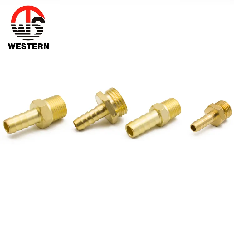 brass pneumatic hydraulic quick barbed pipe hose fitting for hose pipe
