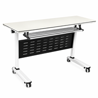 Table de formation à structure métallique, bureau réglable en hauteur avec roulettes pour salle de classe, salle de réunion