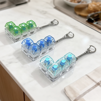 Custom Any Shape Keycap Key Chain Any Uv Printing Keyboard Keychain Wholesale Mechanical Keyboard Switch Fidget Promotional Gift