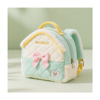 Testin Kawaii Trousse de Maquillage Matelassée en Forme de Maison avec Nœud et Poignée, Organisateur de Voyage pour Articles de Toilette, Nouveau Modèle