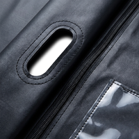 Sac de transport pour cercueil en PVC étanche, pour enterrement, transport funéraire ou hospitalier, avec 4 poignées, fermeture éclair centrale, noir (150x60cm)