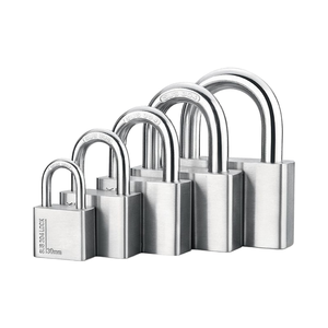 Candado de seguridad con grillete corto marino de acero inoxidable 304, cerradura para exteriores, resistente al agua, a prueba de óxido, cerradura de puerta antipalanca, herrajes para barcos de 50mm - Product Image 5