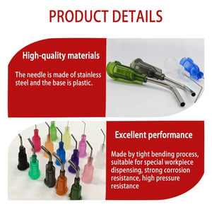 1/2 inci <span class=keywords><strong>14g</strong></span>-32g disesuaikan panjang sekrup plastik L5mm bengkok 45 derajat jarum <span class=keywords><strong>Luer</strong></span> kunci jarum lem mengeluarkan jarum - Product Image 3