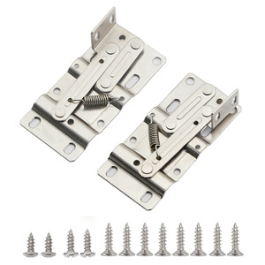 Charnière à ressort pour porte inclinée vers le bas à 45 degrés en platine, en acier laminé à froid de 1,5 mm pour portes d'armoires - Product Image 5