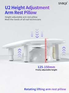 Luxury <b>U</b>-Shape Leather Arm Rest Cushion Big Size Manicure Hand Pillow <b>Nail</b> Tech Adjustable Salon Designer Tool Wholesale Bulk - Product Image 2