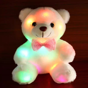 ตุ๊กตาหมีวาเลนไทน์สีสันสดใส ขนาด 22 ซม. มีไฟ LED ของขวัญสำหรับสาวๆ ตุ๊กตาหมีนุ่มนิ่มเรืองแสง ตุ๊กตาหมีการ์ตูน หมอนตุ๊กตาหมี - Product Image 5