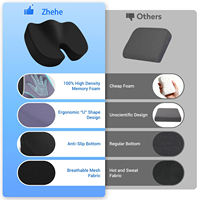 Coussin de siège ergonomique en mousse à mémoire de forme de qualité supérieure, design coréen, en PU moulé avec charbon actif, conception sous vide pour soulager les douleurs aux fesses
