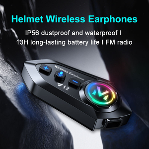 Intercomunicador para Casco de Motocicleta Y12 BT5.4 Impermeable, Auriculares Inalámbricos con Reducción de Ruido para Comunicación del Conductor - Product Image 6