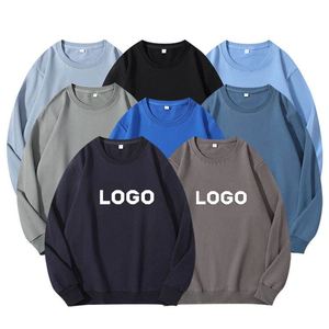 Sudadera Oversize de Algodón para Hombre al por Mayor, Sudadera Lisa con Cuello Redondo, Sudadera Bordada con Logotipo Personalizado - Product Image 1