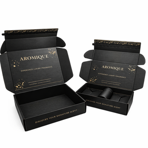 Boîte d'expédition à bande adhésive en carton ondulé B pour parfums, cosmétiques et soins de la peau, emballage personnalisé OEM pour marques en ligne - Product Image 2