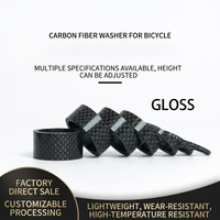 Entretoises de potence de vélo en fibre de carbone 3K 28,6 mm 1-1/8, anneau de fixation brillant pour fourche avant de vélo