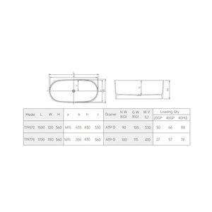 Baignoire <span class=keywords><strong>spa</strong></span> en résine transparente bleu ciel moderne avec égouttoir 4 couleurs 2 tailles baignoires autoportantes pour hôtels - Product Image 5