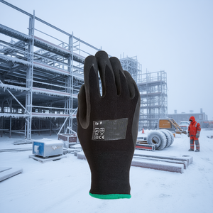 Ttake Cold Weather <b>Gloves</b> Nitrile Coated Protective Work <b>Gloves</b> Size 8 For Industrial Use - Product Image 3