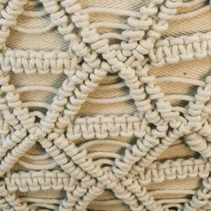 Almohada de borlas de macramé de poliéster con decoraciones personalizadas Funda de cojín con patrones elegantes tejidos a mano