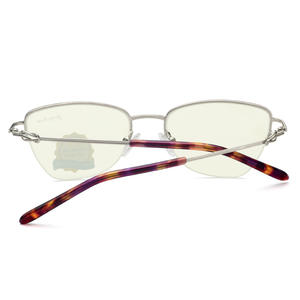 Monture de lunettes en métal gris Jack Cat Eye 5128, protection anti-lumière bleue pour femmes, lunettes optiques pour myopie - Product Image 2