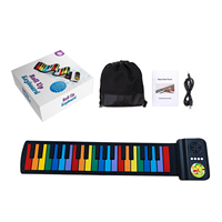 37 Keys Digital Musical Instrument Kids Toy Silicone Roll up Children Foldable Electronic Hand-roll Piano
