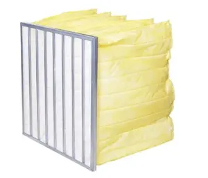 China made Ventilation Filters pocket filter type air filter with 90%-95% Efficiency and aluminum frame