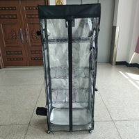 Nouveau modèle de tente de culture hydroponique en plastique mobile, culture de légumes et de champignons en intérieur, montage facile, style moderne