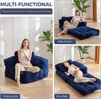 Canapé-lit moderne en forme de L convertible et pliable avec accoudoirs et oreiller pour salon et chambre à coucher