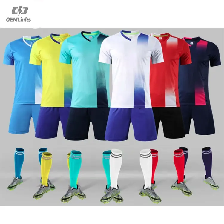 Custom Sublimation Fashion Soccer Jersey Football Training Uniforme de secagem rápida Set Sport Wear Para Clubes E Equipe