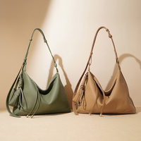 Sacs fourre-tout à bandoulière en cuir véritable grande capacité pour femmes, style vintage, vente en gros, personnalisables par le fournisseur, collection 2025