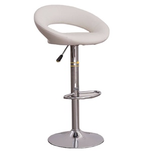 Silla de Bar Giratoria de 360 Grados con Altura Ajustable, Asiento de Cuero, Base de Patas Metálicas, Moderna, para Exteriores, Hoteles, Centros Comerciales, Bares, Cafeterías, Cocina - Product Image 3