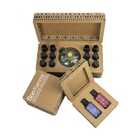 Boîte d'emballage en papier nid d'abeille de luxe personnalisée, boîte cadeau antichoc écologique pour les ensembles d'huiles essentielles